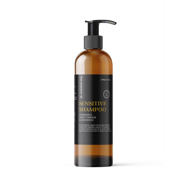Pet Grooming Supplies: Natural Sensitive Dog Shampoo (Chamomile, Sweet Orange & Rosewood)