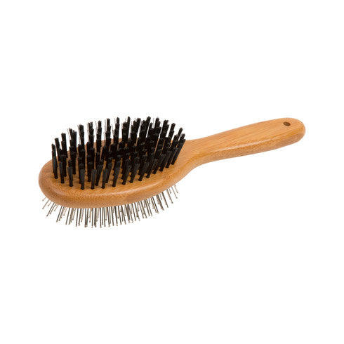 Pet Grooming Supplies: Natural Bamboo Two Sided Brush: Cats & Dogs