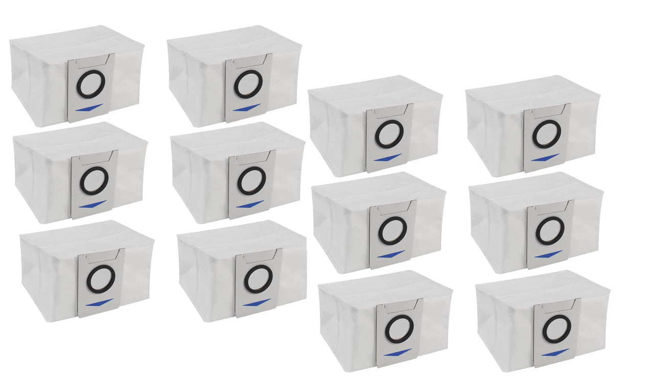 Vacuum Cleaner Accessories: 12 X Auto Empty Station Dust Bags For Ecovacs Deebot X1 Omni Series Robots