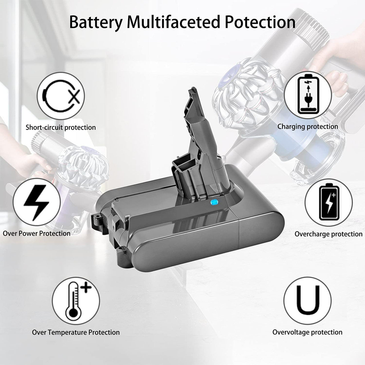Vacuum Cleaner Accessories: Battery for all Dyson V7 SV11 vacuum cleaners