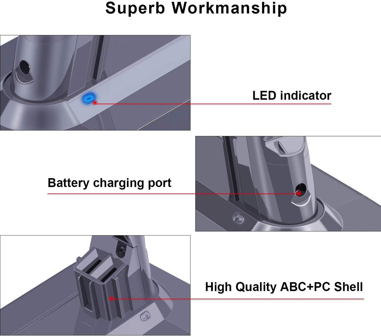 Vacuum Cleaner Accessories: Battery for all Dyson V7 SV11 vacuum cleaners