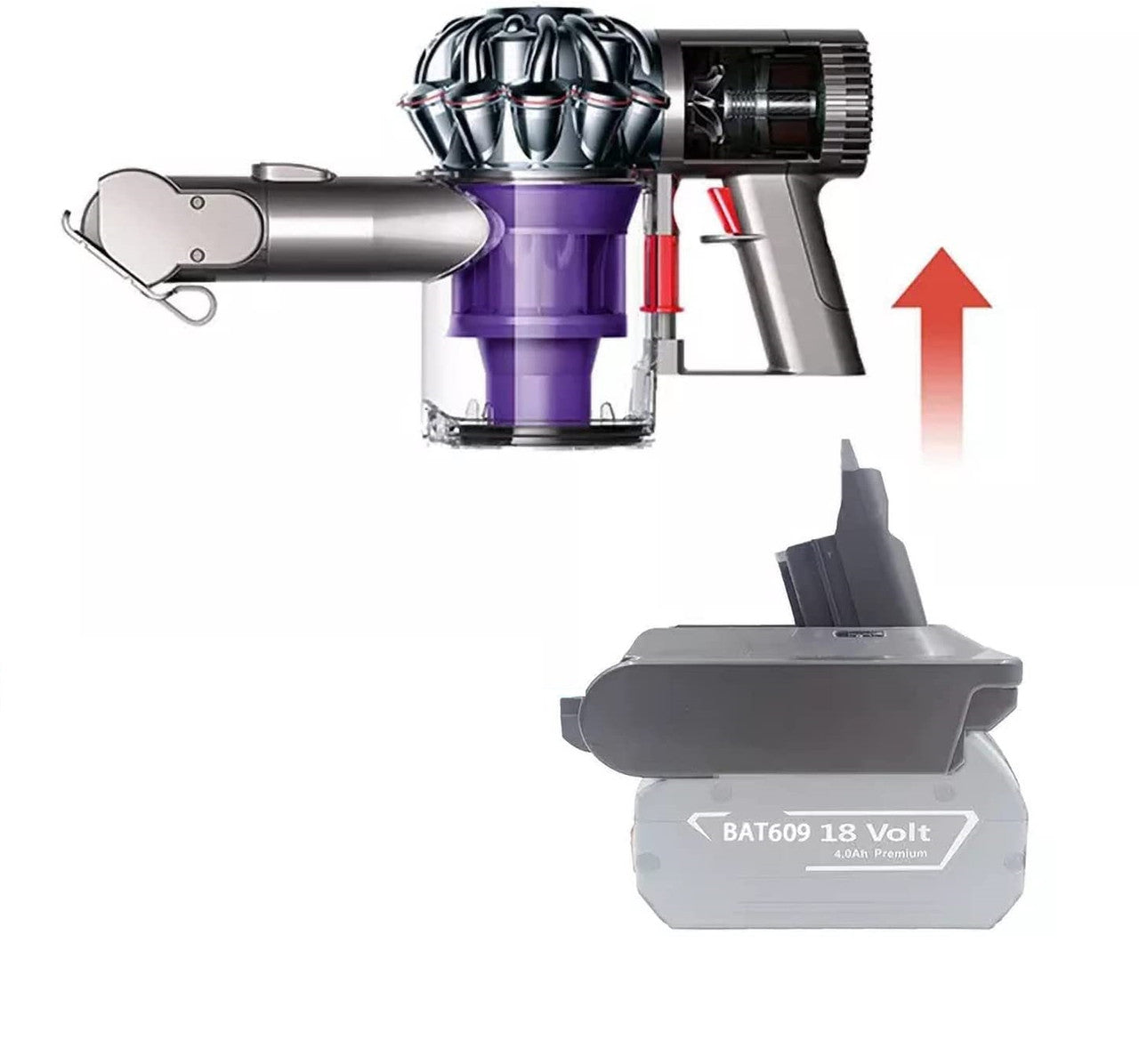Vacuum Cleaner Accessories: Bosch 18V To Dyson V6, DC58 & DC59 Battery Converter / Adapter