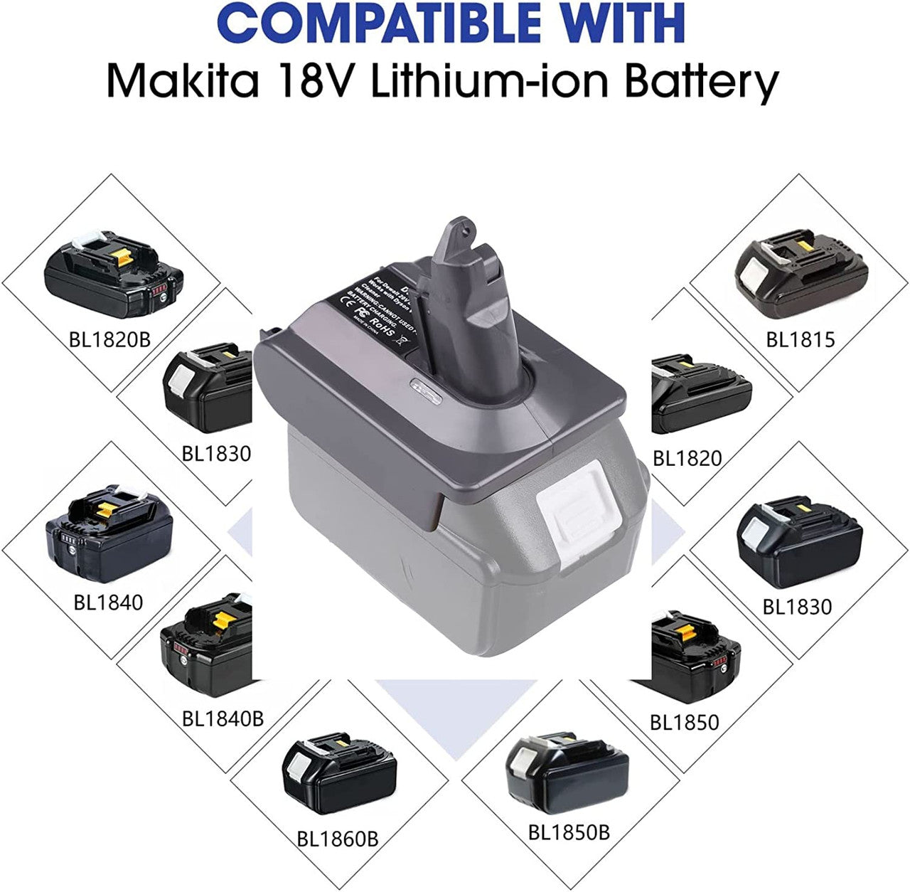 Vacuum Cleaner Accessories: Makita 18V To Dyson V6, DC58 & DC59 Battery Converter / Adapter