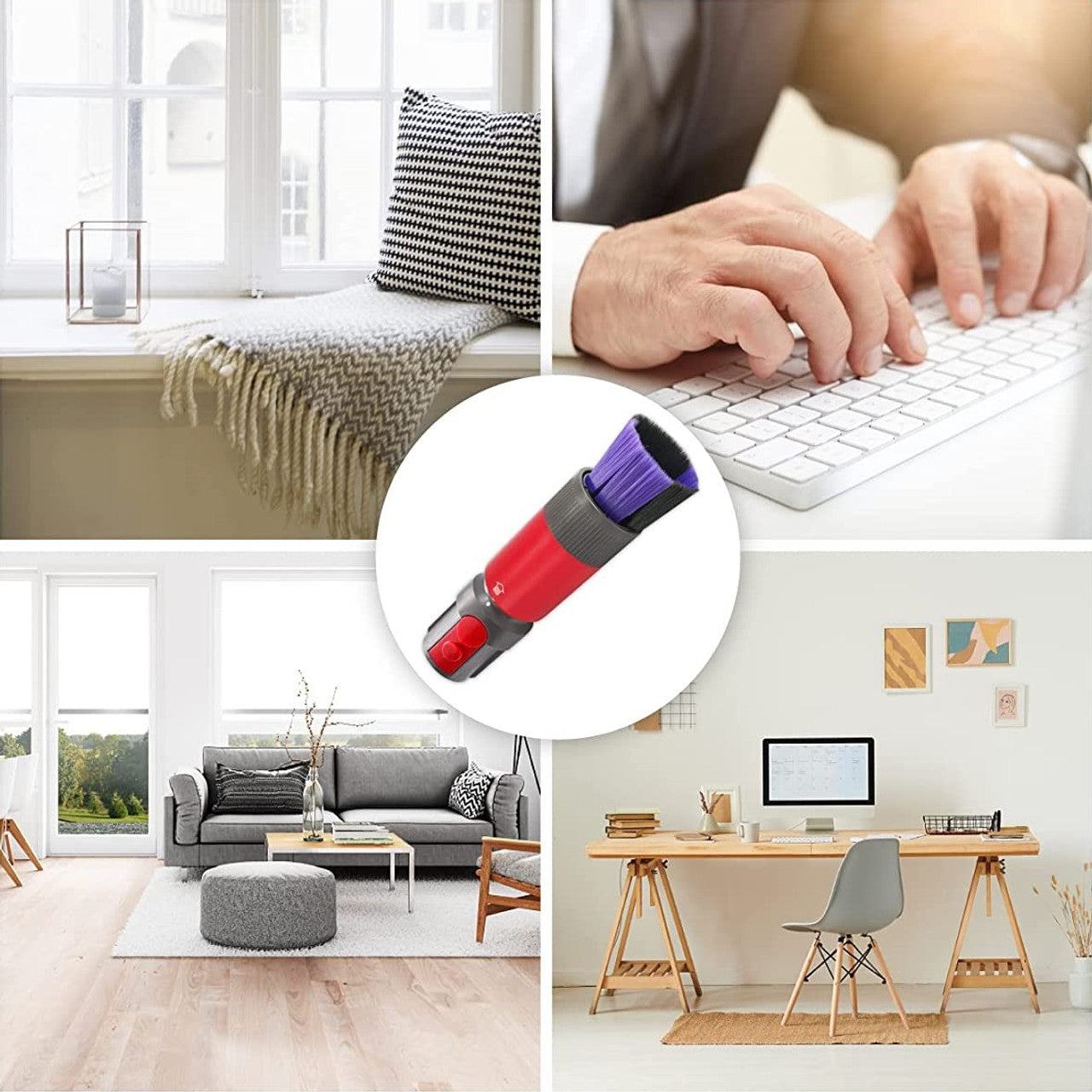 Vacuum Cleaner Accessories: Scratch-Free, Self cleaning Dusting Brush for Dyson V7, V8, V10, V11, V12 & V15