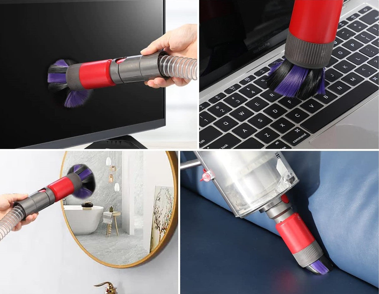 Vacuum Cleaner Accessories: Scratch-Free, Self cleaning Dusting Brush for Dyson V7, V8, V10, V11, V12 & V15