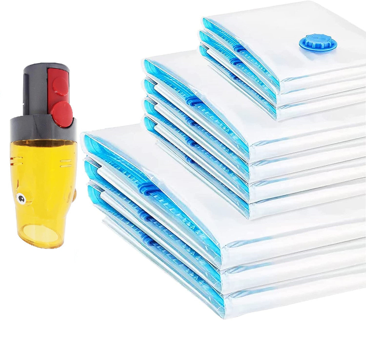Vacuum Cleaner Accessories: 9 Pk Space Saver Vacuum Sealer Storage Bag Kit with Dyson Adaptor