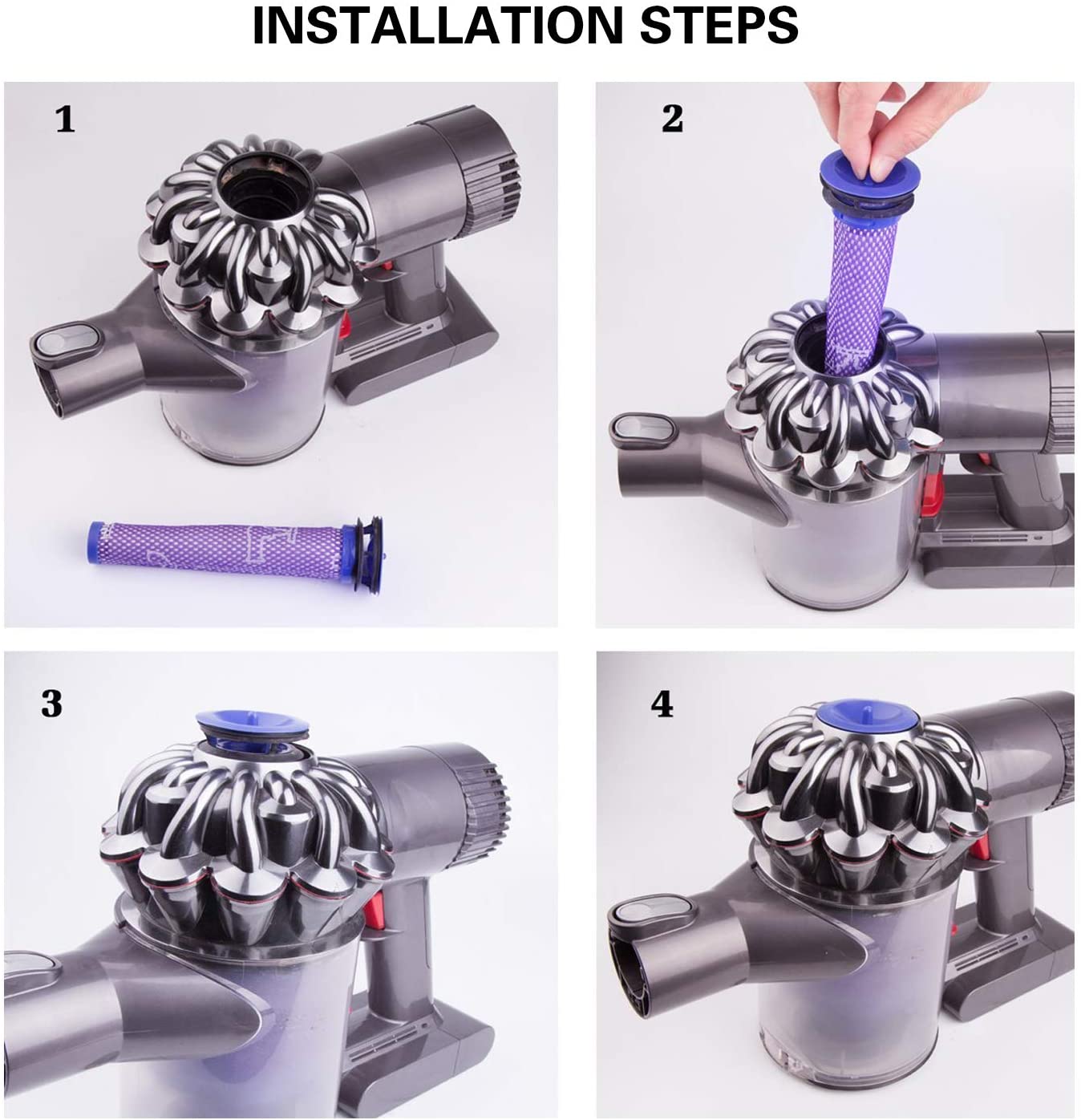 Vacuum Cleaner Accessories: Filter for DYSON V6, V7, V8,  DC58, DC59, DC61, DC62 stick vac