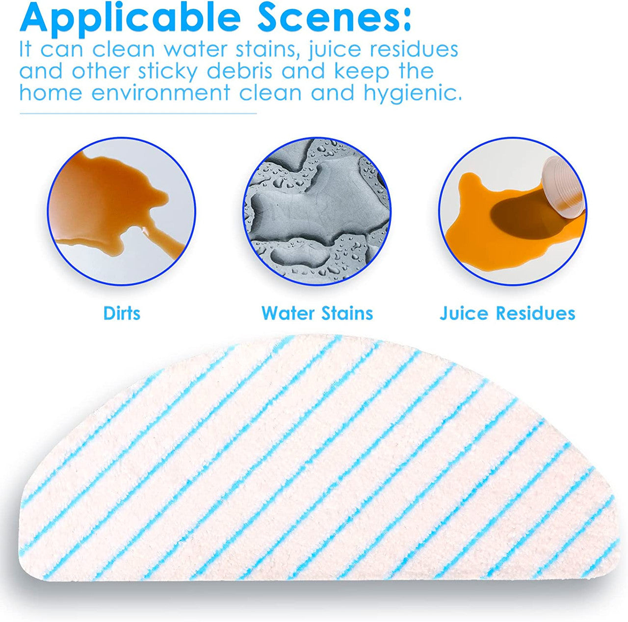 Vacuum Cleaner Accessories: 10 X Mopping pads for Ecovacs Deebot T9/T9+/N8 PRO/N8 PRO+/N8/N8+/NEO/T8/T8+/T8 AIVI/X1 PLUS/T10 PLUS