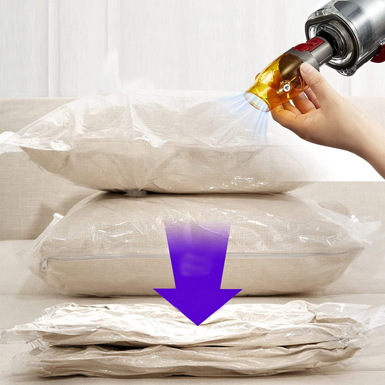 Vacuum Cleaner Accessories: Air Sealing Dyson Adaptor for Vacuum Seal, Space Saver Storage bags