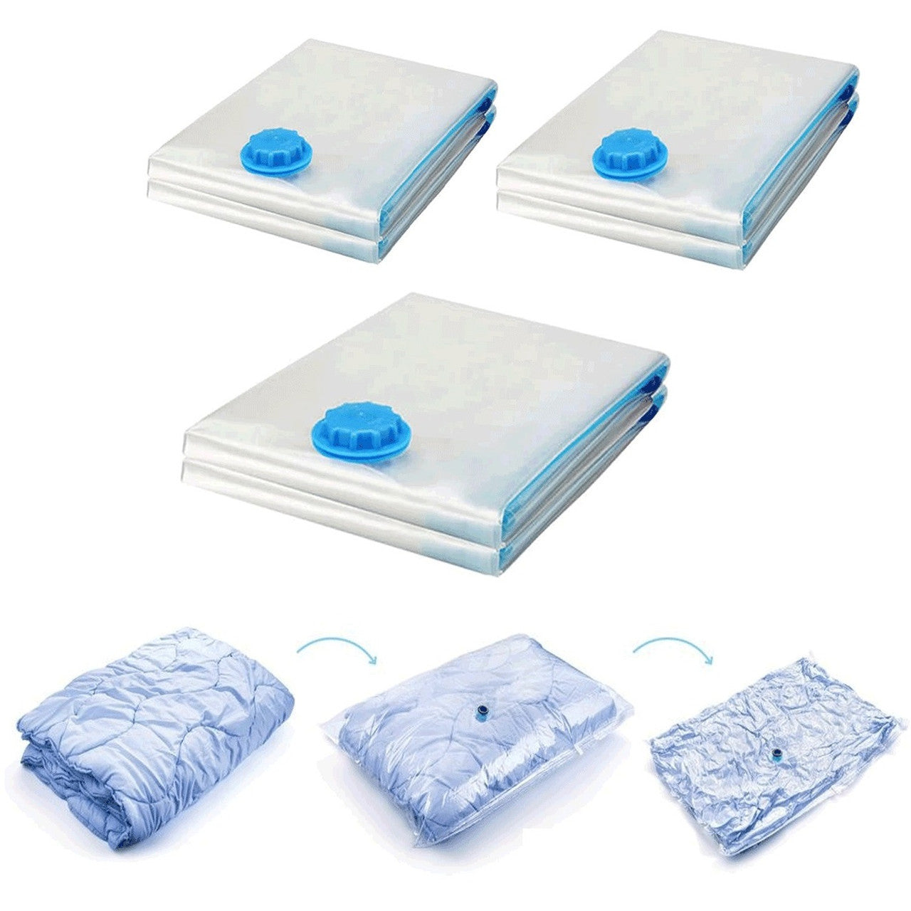 Vacuum Cleaner Accessories: 9 Pack Space Saver Vacuum Seal Storage Bag Kit, 2 Large, 5 Medium & 2 Small