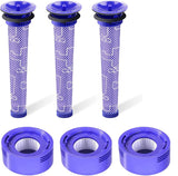 Vacuum Cleaner Accessories: 3 X Filter Kits for DYSON V7 (SV11, SV37) & V8 (SV10, SV25) Vacuum Cleaners