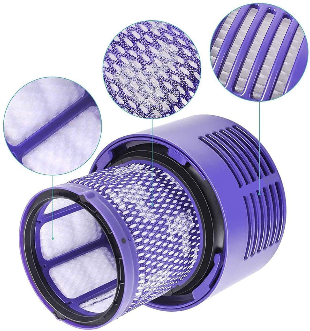 Vacuum Cleaner Accessories: 4  x HEPA Filters for Dyson Cyclone V10 Vacuum Cleaners