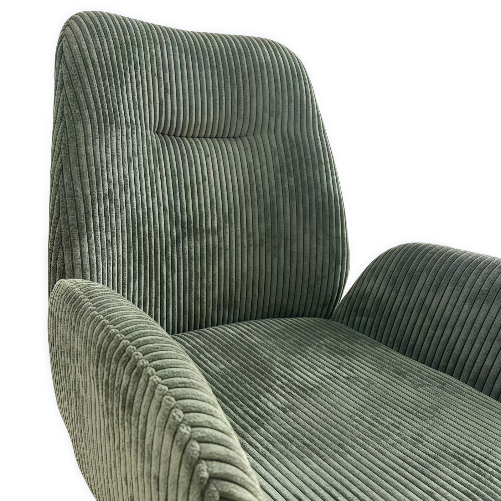 Kitchen & Dining Chairs: Dining Chair Linen Fabric Upholstered Seat Powder Coated Iron Legs