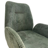 Kitchen & Dining Chairs: Dining Chair Linen Fabric Upholstered Seat Powder Coated Iron Legs
