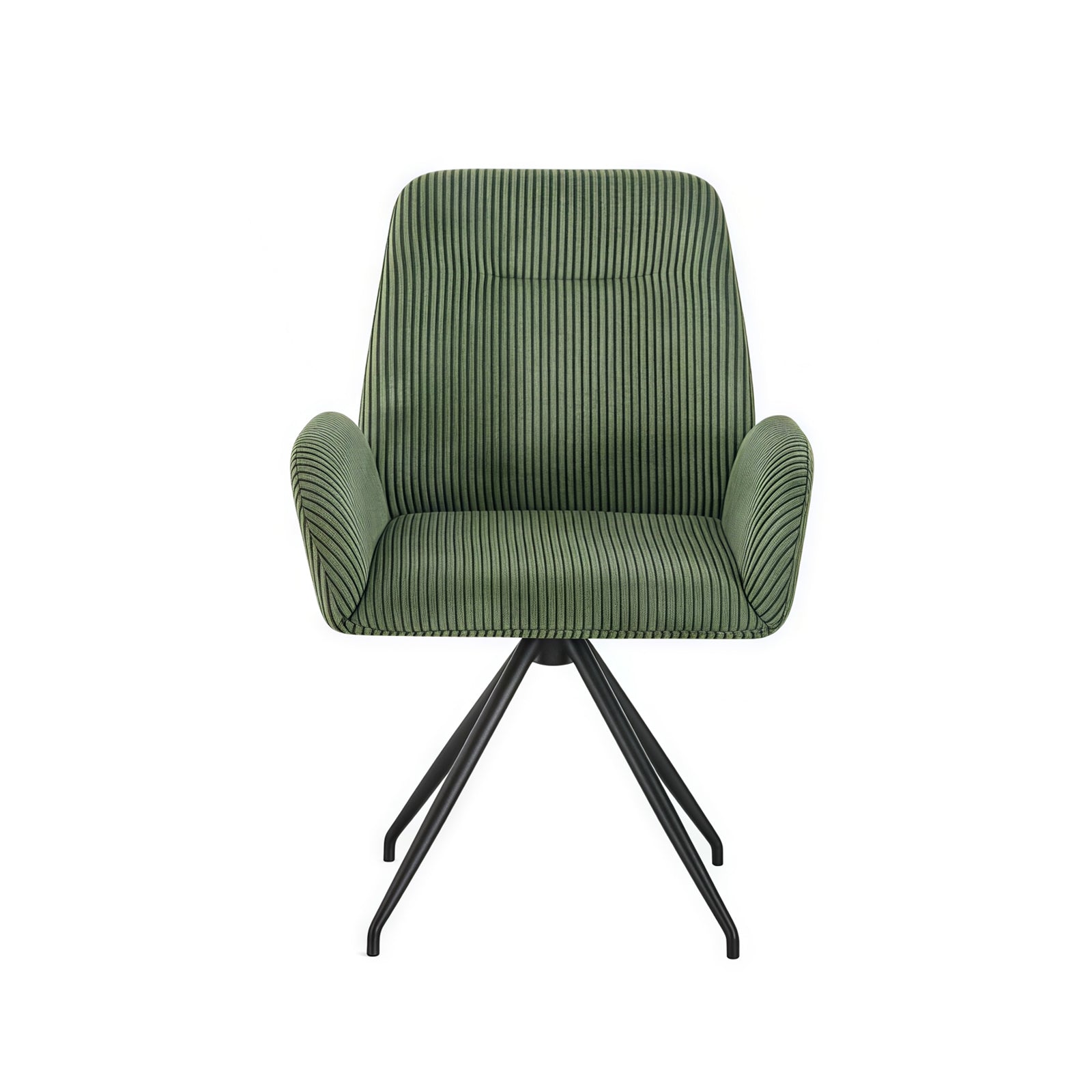 Kitchen & Dining Chairs: Dining Chair Linen Fabric Upholstered Seat Powder Coated Iron Legs