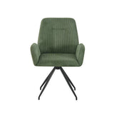 Kitchen & Dining Chairs: Dining Chair Linen Fabric Upholstered Seat Powder Coated Iron Legs