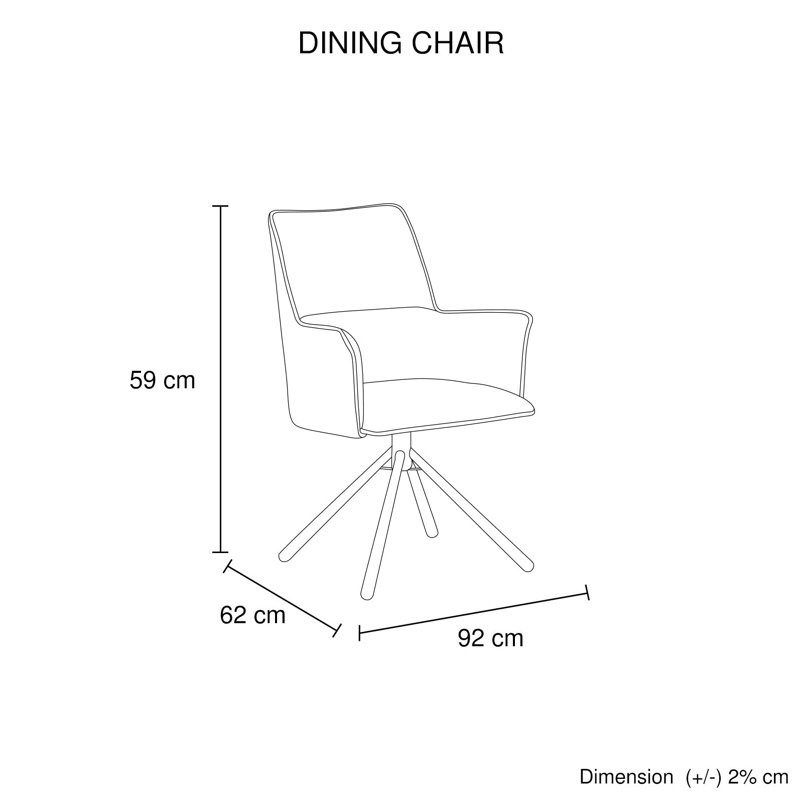 Kitchen & Dining Chairs: Dining Chair Green Linen Fabric Upholstered Seat Powder Coated Iron Legs