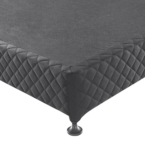 Beds & Bed Frames: Mattress Base Ensemble King Size Solid Wooden Slat in Black with Removable Cover