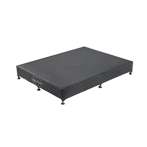 Beds & Bed Frames: Mattress Base Ensemble Queen Size Solid Wooden Slat in Black with Removable Cover