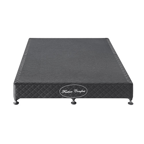 Beds & Bed Frames: Mattress Base Ensemble Queen Size Solid Wooden Slat in Black with Removable Cover