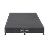 Beds & Bed Frames: Mattress Base Ensemble Queen Size Solid Wooden Slat in Charcoal with Removable Cover