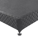 Beds & Bed Frames: Mattress Base Ensemble Queen Size Solid Wooden Slat in Charcoal with Removable Cover