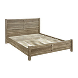 Bookcases & Shelves: 4 Pieces Bedroom Suite Natural Wood Like MDF Structure Queen Size Oak Colour Bed, Bedside Table & Tallboy