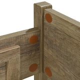 Bookcases & Shelves: 4 Pieces Bedroom Suite Natural Wood Like MDF Structure Queen Size Oak Colour Bed, Bedside Table & Tallboy