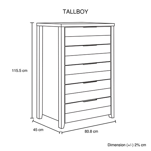 Bookcases & Shelves: 4 Pieces Bedroom Suite Natural Wood Like MDF Structure Queen Size Oak Colour Bed, Bedside Table & Tallboy