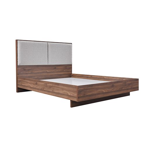 4 Pcs Queen Bedroom Suite with Dresser in Fabric LED Light