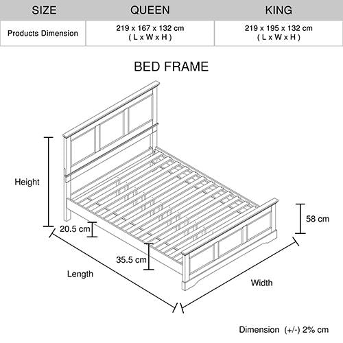 5 Pcs Bedroom Suite Solid MDF Queen White