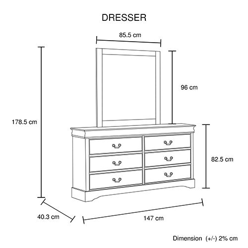 5 Pcs Bedroom Suite Solid MDF Queen White