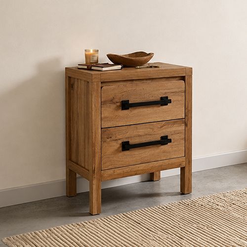 Queen Bedroom Suite – 4 Piece Set with Dresser in Oak Finish