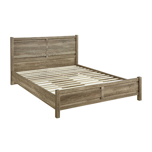 Beds & Bed Frames: Double Size Bed Frame Natural Wood like MDF in Oak Colour