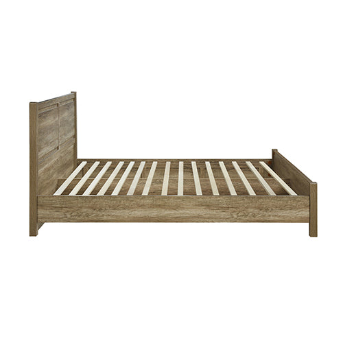 Beds & Bed Frames: King Size Bed Frame Natural Wood like MDF in Oak Colour