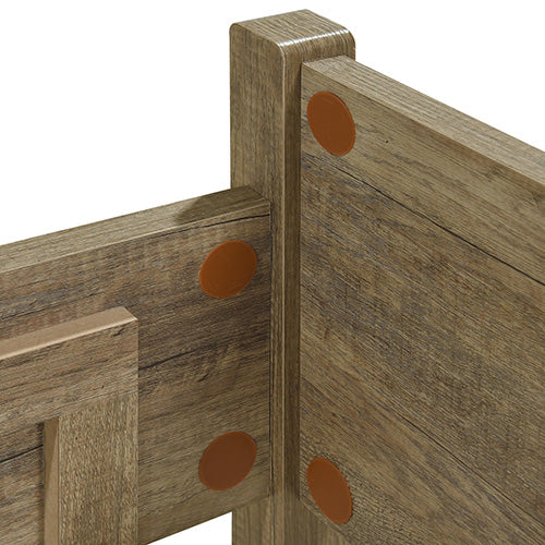 Beds & Bed Frames: Queen Size Bed Frame Natural Wood like MDF in Oak Colour