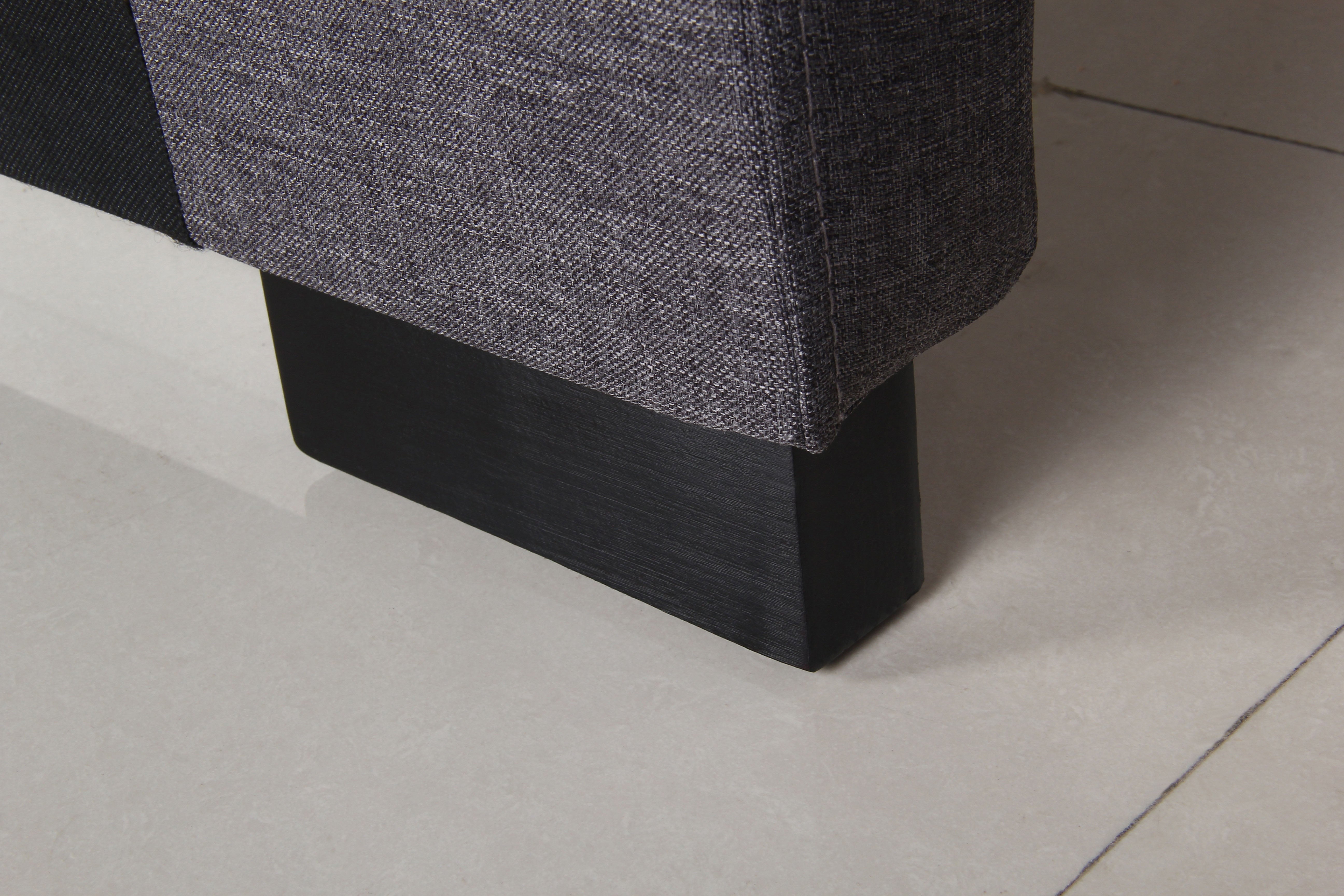 Headboards: Bed Head Queen Charcoal Headboard Upholstery Fabric Tufted Buttons