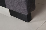 Headboards: Bed Head Queen Charcoal Headboard Upholstery Fabric Tufted Buttons
