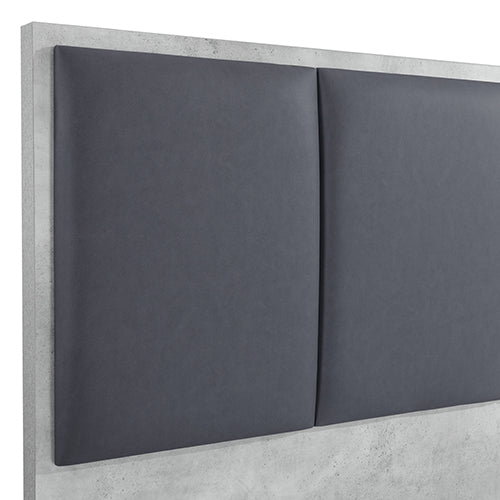 Beds & Bed Frames: Queen Bed Frame Fabric Upholstery MDF in Cement Colour