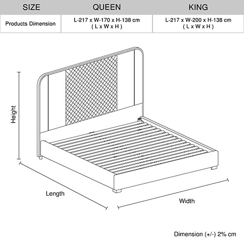Arm Chairs & Recliners: Halcyon Bed Frame Air Leather Padded Upholstery High Quality Slats Polished Stainless Steel Feet