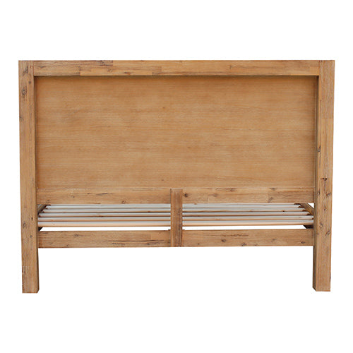 Beds & Bed Frames: Bed Frame King Size in Solid Wood Veneered Acacia Bedroom Timber Slat in Oak
