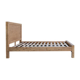 Beds & Bed Frames: Bed Frame King Single Size in Solid Wood Veneered Acacia Bedroom Timber Slat in Oak