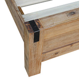 Beds & Bed Frames: Bed Frame King Single Size in Solid Wood Veneered Acacia Bedroom Timber Slat in Oak