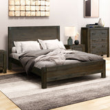 Beds & Bed Frames: Bed Frame Queen Size in Solid Wood Veneered Acacia Bedroom Timber Slat in Chocolate