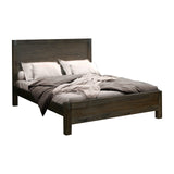 Beds & Bed Frames: Bed Frame Queen Size in Solid Wood Veneered Acacia Bedroom Timber Slat in Chocolate