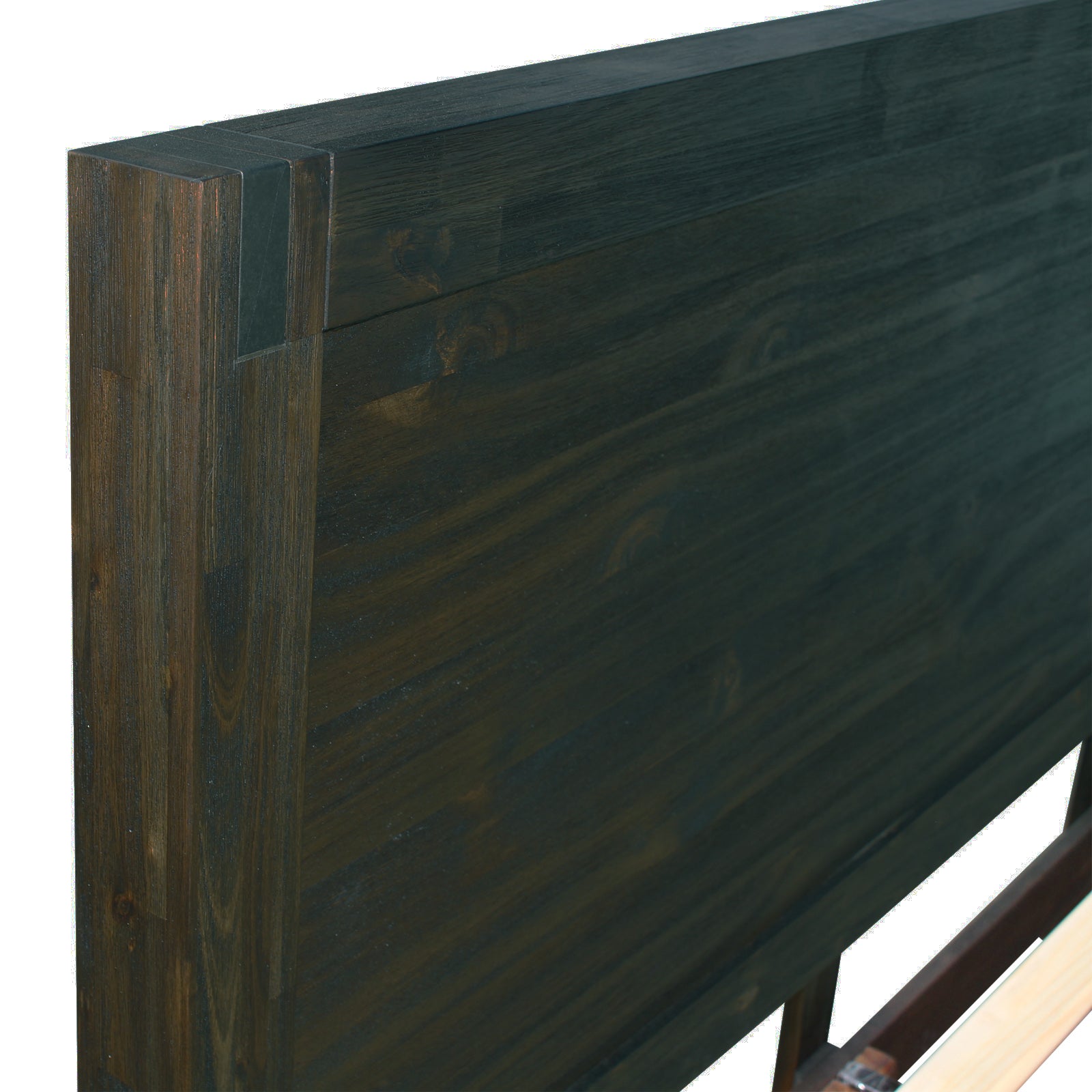 Beds & Bed Frames: Bed Frame Queen Size in Solid Wood Veneered Acacia Bedroom Timber Slat in Chocolate