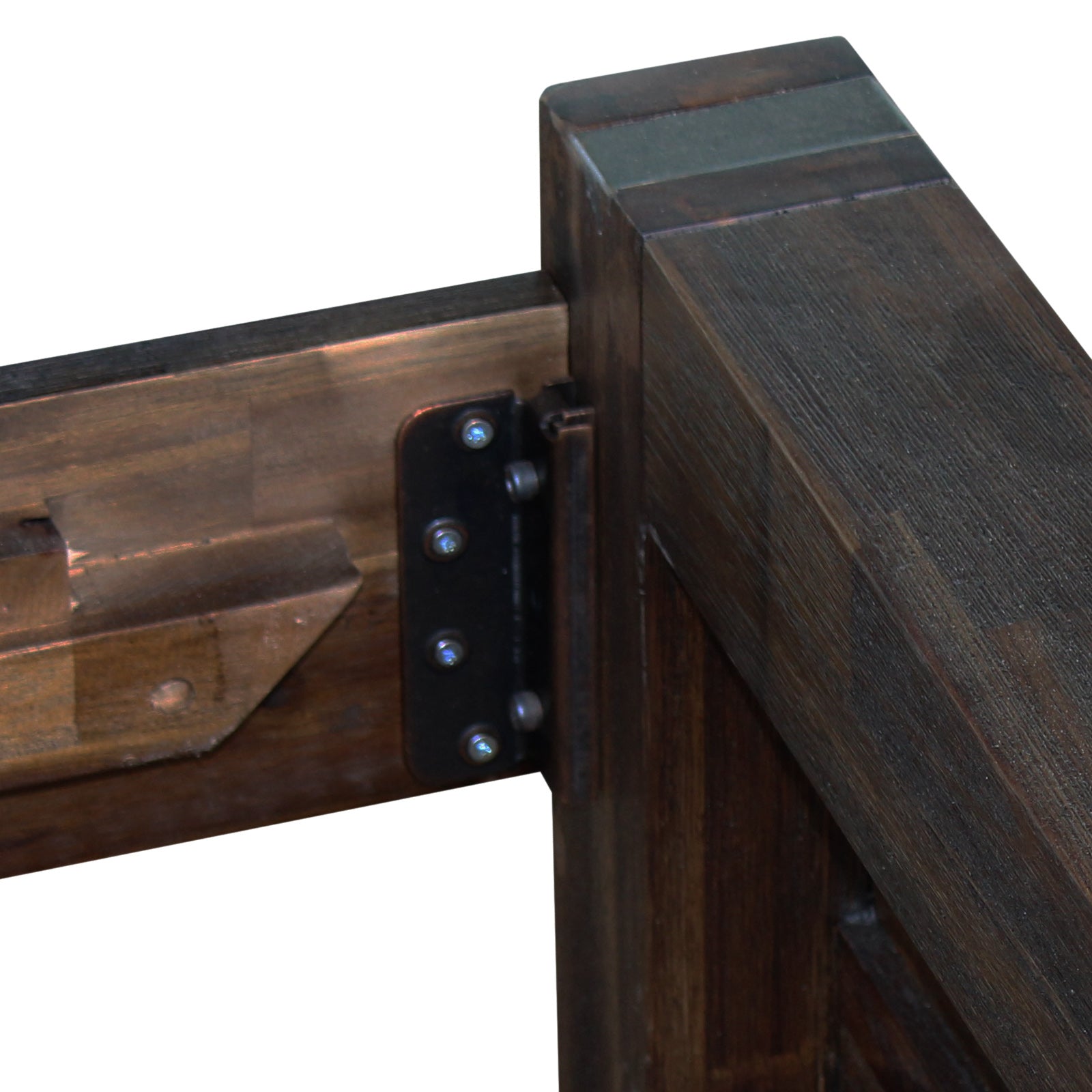 Beds & Bed Frames: Bed Frame Queen Size in Solid Wood Veneered Acacia Bedroom Timber Slat in Chocolate