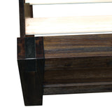 Beds & Bed Frames: Bed Frame Queen Size in Solid Wood Veneered Acacia Bedroom Timber Slat in Chocolate