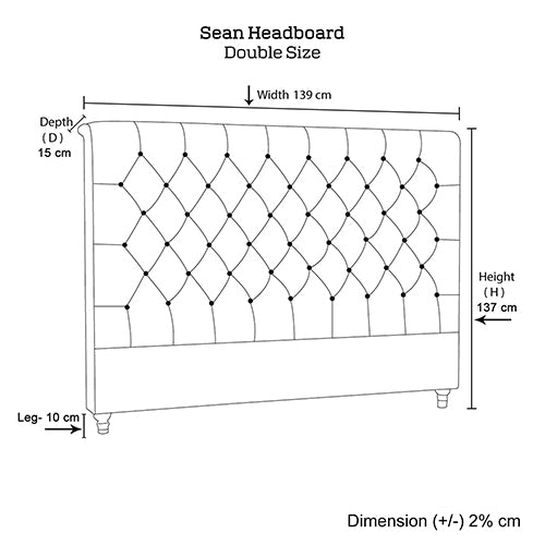 Headboards: Bed Head Double Size French Provincial Headboard Upholsterd Fabric Beige