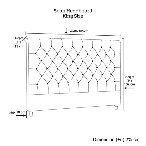 Headboards: Bed Head King Size French Provincial Headboard Upholsterd Fabric Beige